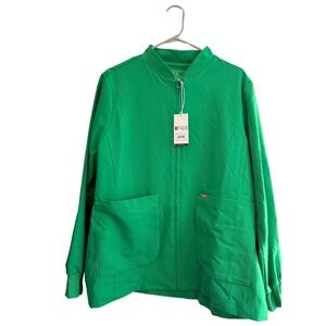 FIGS Sebina Scrub Jacket in Evergreen, Women's 2XL